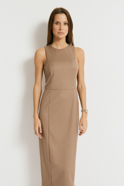 Платье Luitui R1077 бежевый - фото 2