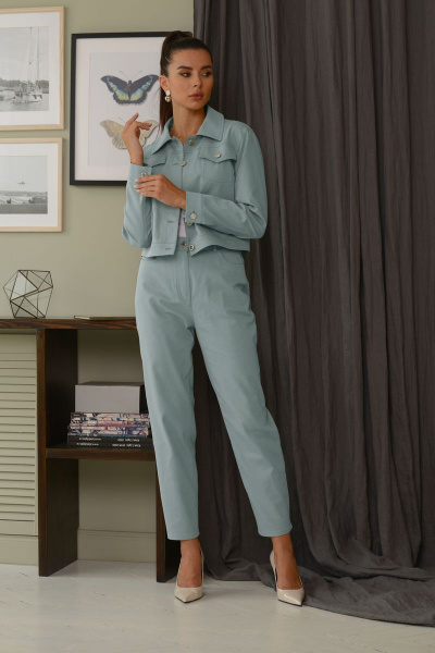 Брюки, жакет Galean Style 823.2 бирюзовый - фото 5