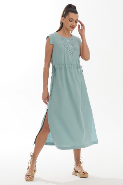 Платье Galean Style 894.2 голубой - фото 5