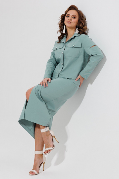 Жакет, юбка Galean Style 966.1 голубой - фото 2