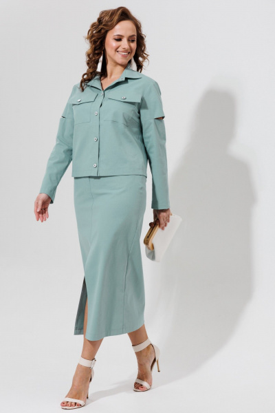 Жакет, юбка Galean Style 966.1 голубой - фото 8