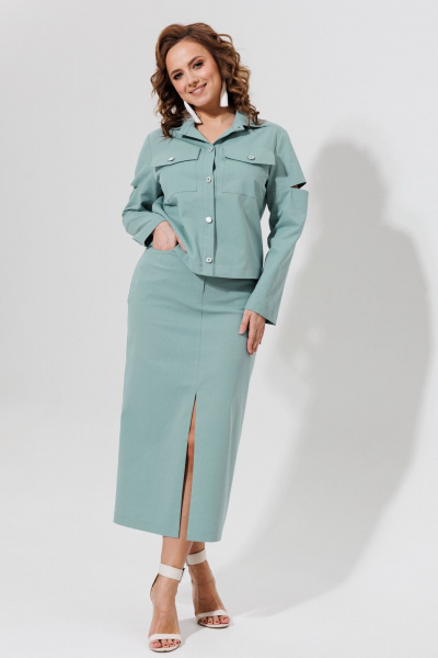 Жакет, юбка Galean Style 966.1 голубой - фото 10