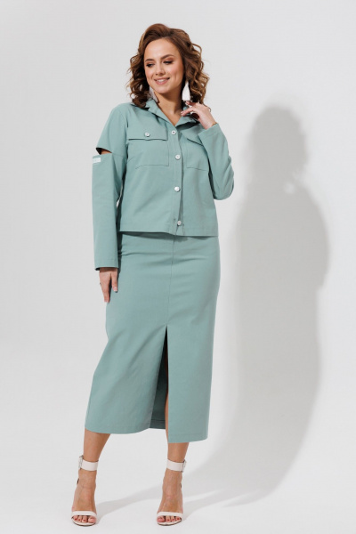 Жакет, юбка Galean Style 966.1 голубой - фото 12