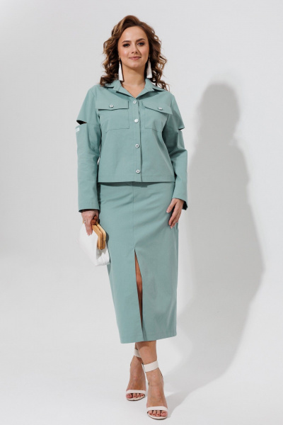 Жакет, юбка Galean Style 966.1 голубой - фото 13