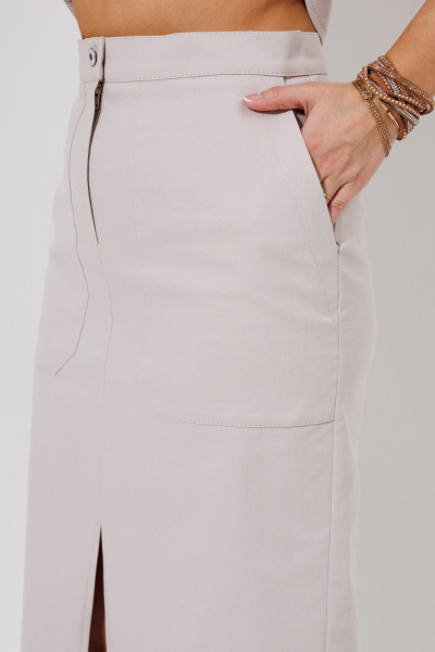 Жилет, юбка Galean Style 969.1 бежевый - фото 10