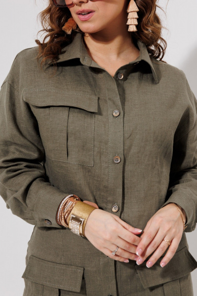 Жакет, юбка Galean Style 970.1 хаки - фото 10