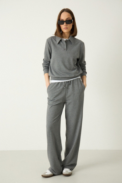 Брюки Luitui R2087 серый - фото 9