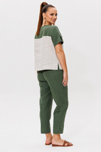 Блуза, брюки Galean Style 977.1 зеленый - фото 8