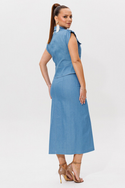 Жакет, юбка Galean Style 980.1 синий - фото 9