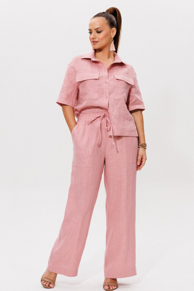 Брюки, рубашка Galean Style 982.1 розовый - фото 8