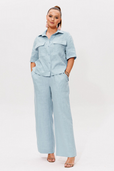 Брюки, жакет Galean Style 982.1 голубой - фото 2