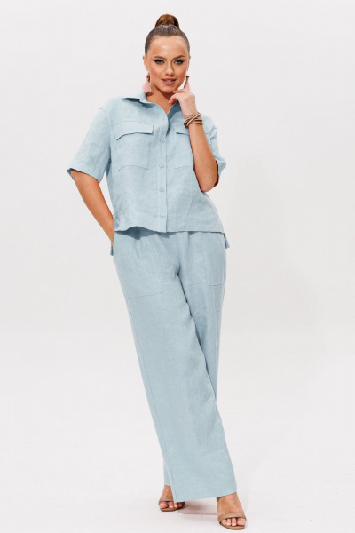 Брюки, жакет Galean Style 982.1 голубой - фото 3