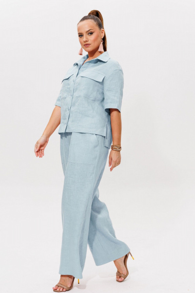 Брюки, жакет Galean Style 982.1 голубой - фото 4