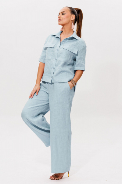 Брюки, жакет Galean Style 982.1 голубой - фото 6