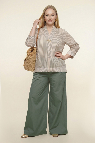 Блуза, брюки, брошь, топ Deesses 3163 - фото 6