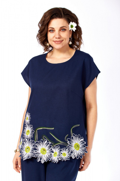 Блуза, брюки Grace for you 285 темно-синий - фото 6