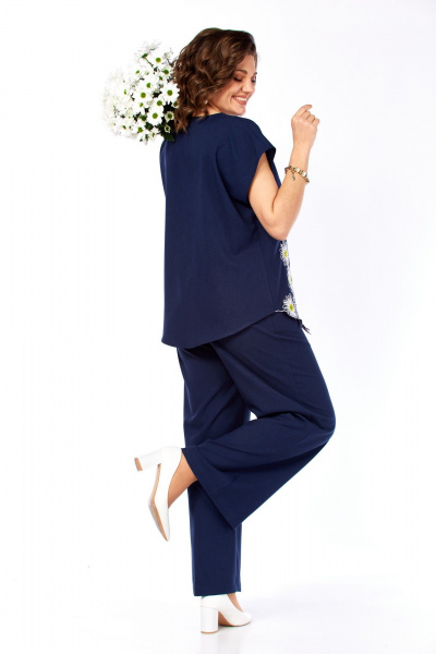 Блуза, брюки Grace for you 285 темно-синий - фото 3