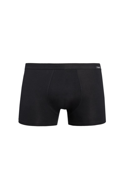 Мужские хлопковые боксеры-брифы с гульфиком, короткие Teyli 801 черный - фото 3