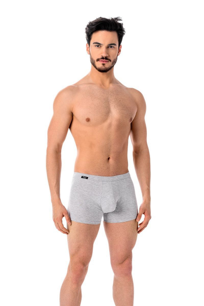 Мужские боксеры из эластичного трикотажа Teyli 801 серый_меланж - фото 1