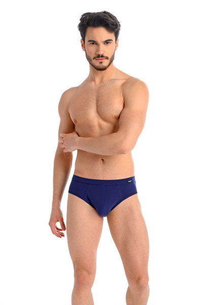 Мужские слипы из трикотажа с гульфиком Teyli 802 синий - фото 1