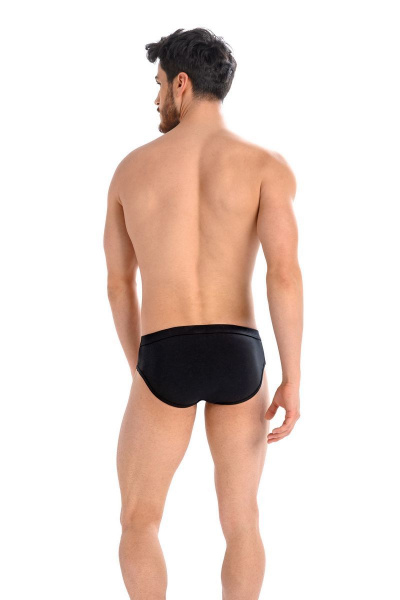 Мужские слипы из эластичного трикотажа с гульфиком Teyli 802 черный - фото 2