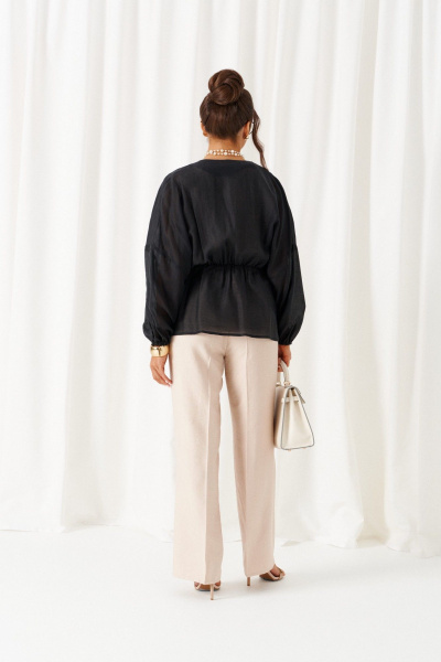Блуза, брюки, топ Beautiful&Free 6448 бежево-черный - фото 6
