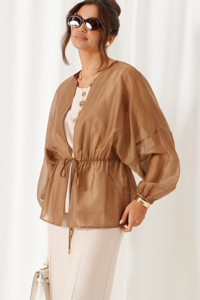 Блуза, брюки, топ Beautiful&Free 6448 бежевый - фото 6