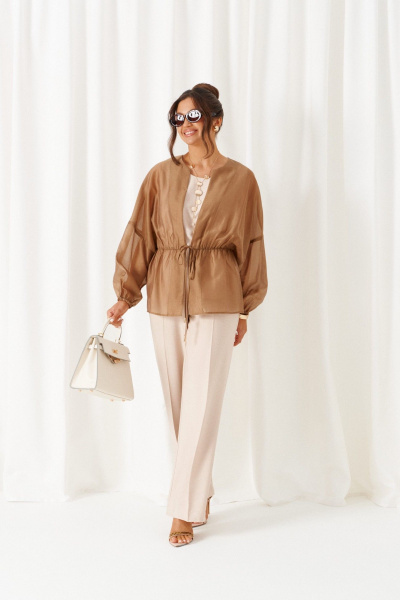 Блуза, брюки, топ Beautiful&Free 6448 бежевый - фото 4