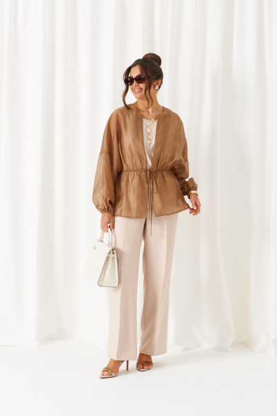 Блуза, брюки, топ Beautiful&Free 6448 бежевый - фото 3