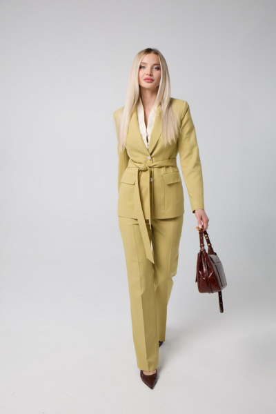 Брюки, жакет MONA STYLE 26001 горчичный - фото 4