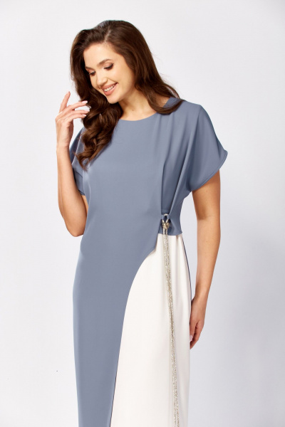Платье KaVaRi 1134.1 голубой - фото 5