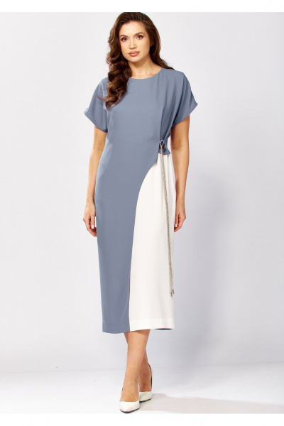 Платье KaVaRi 1134.1 голубой - фото 4