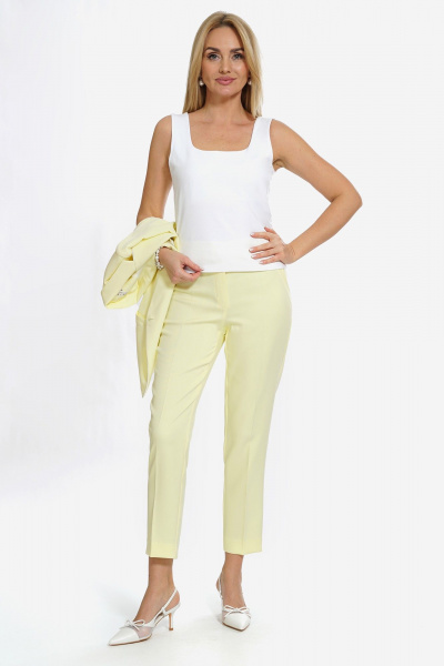 Брюки, жакет, топ Alani Collection 2534 лимонный - фото 9