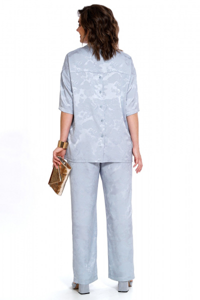 Блуза, брюки Alani Collection 2523 голубой - фото 7