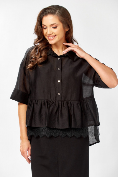 Блуза, платье KaVaRi 8062 черный - фото 13