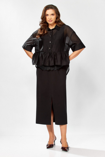 Блуза, платье KaVaRi 8062 черный - фото 8