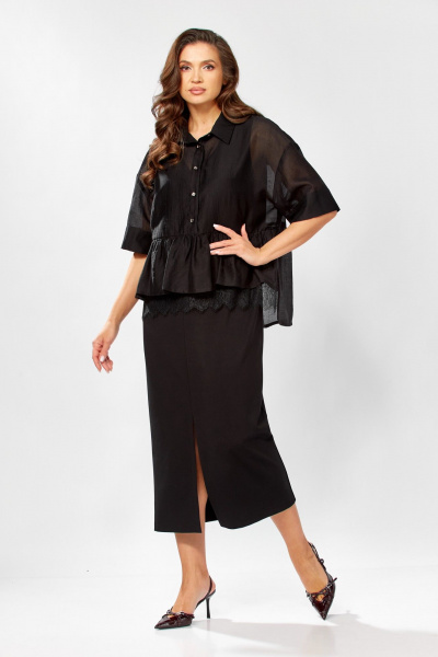 Блуза, платье KaVaRi 8062 черный - фото 7