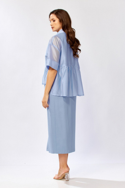 Блуза, платье KaVaRi 8062.1 голубой - фото 10