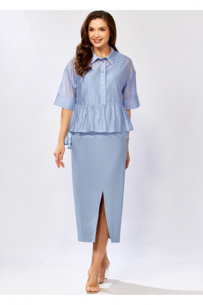 Блуза, платье KaVaRi 8062.1 голубой - фото 5