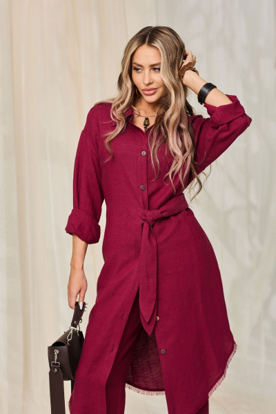 Брюки, туника Golden Valley 6543 бордовый - фото 2