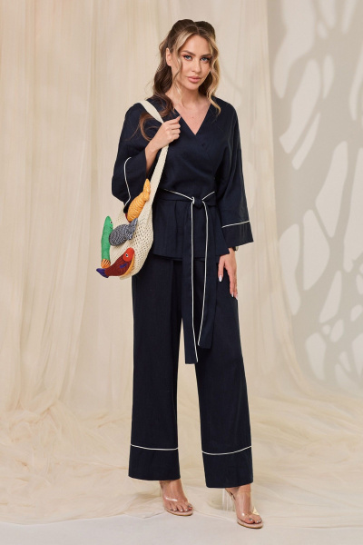 Блуза, брюки Golden Valley 6764 темно-синий - фото 1