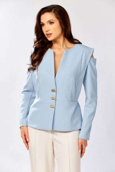 Жакет KaVaRi 6010.1 голубой - фото 2