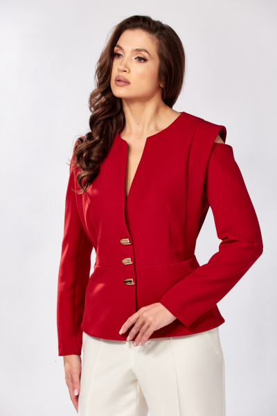 Жакет KaVaRi 6010 красный - фото 4