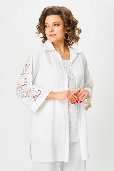 Брюки, жакет, топ Svetlana-Style 2025 молочный - фото 6