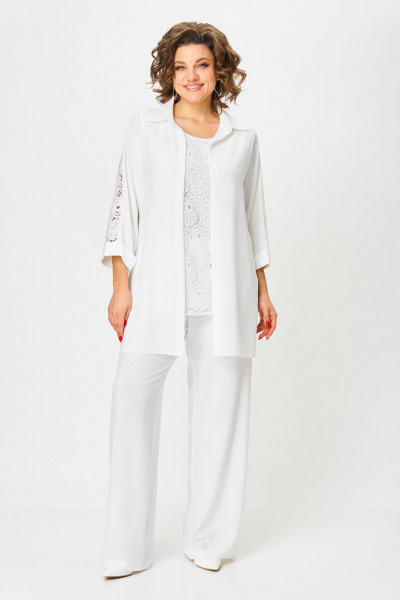 Брюки, жакет, топ Svetlana-Style 2025 молочный - фото 1