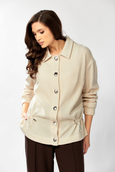 Брюки, бомбер KaVaRi 8063 молоко-шоколад - фото 6