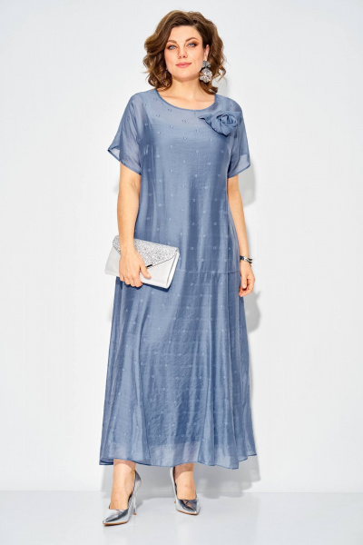 Платье Liliana 1524 сине-голубой - фото 6