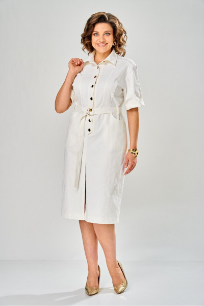 Платье KaVaRi 1147 белый - фото 3