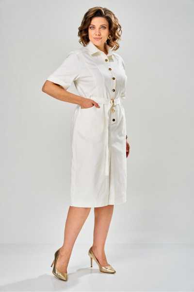 Платье KaVaRi 1147 белый - фото 2