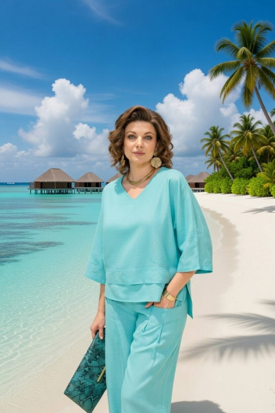 Брюки, туника Liliana 1526 тифани - фото 4